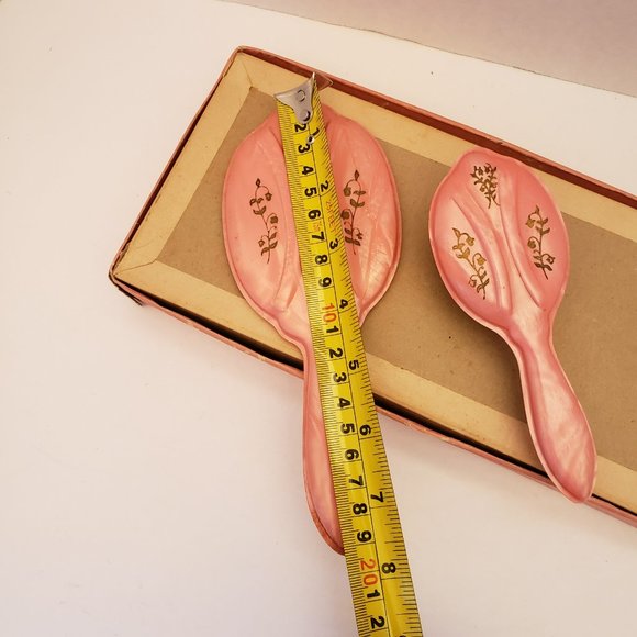 Vintage Mirror & Hairbrush Vanity Set - Picture 4 of 5